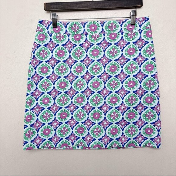 Talbots Womens Petite 8P Canvas A-Line Skirt in Medallion - Picture 2 of 10